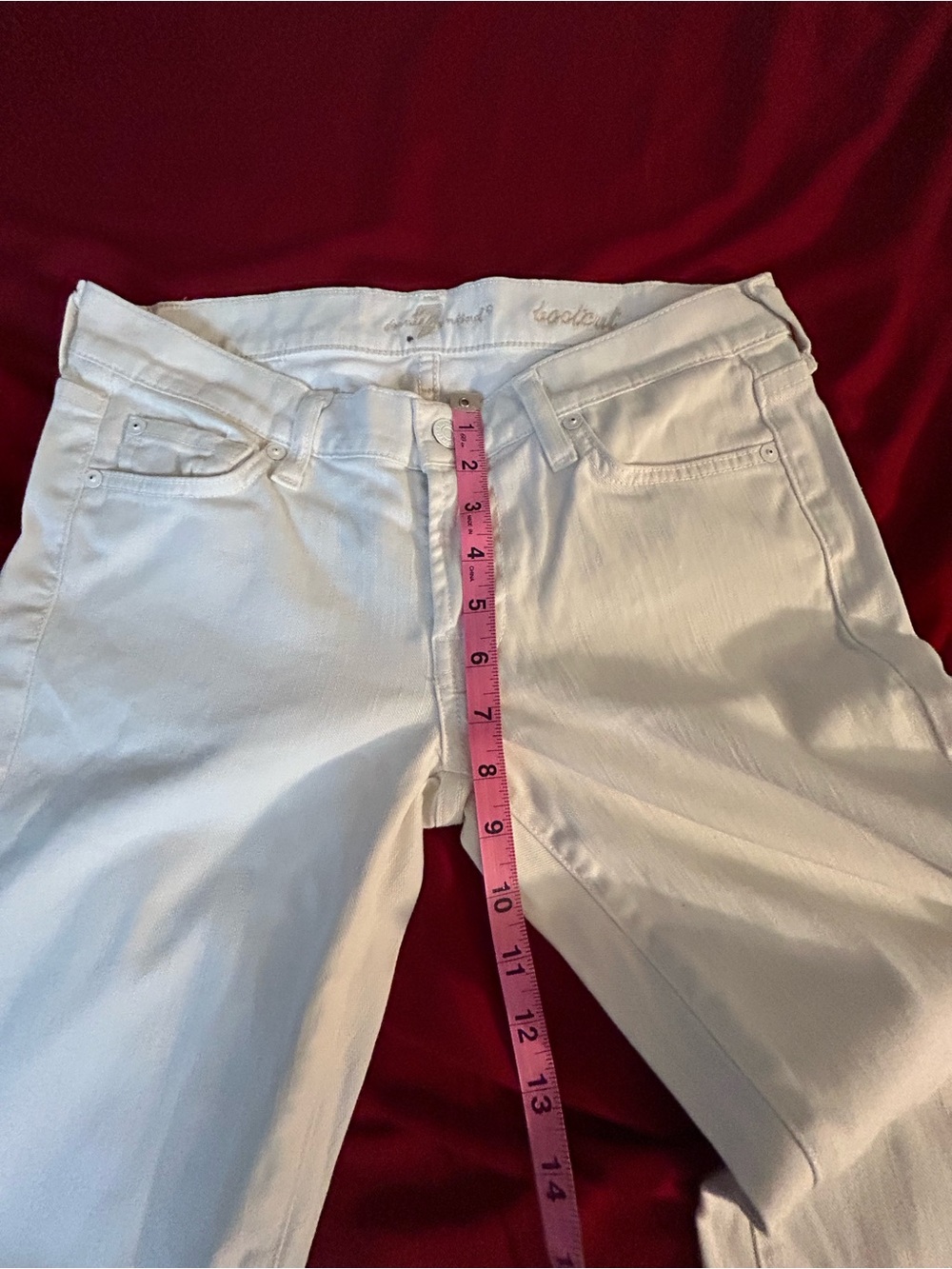 7 For All Mankind White Bootcut Jeans - Picture 11 of 13